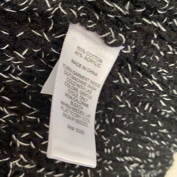 Express Knit Cardigan Sweater - Black & White - XS - Picture 6 of 7